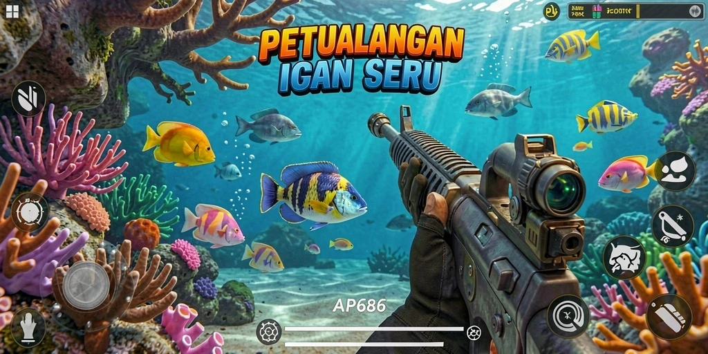 Gameplay Tembak Ikan yang seru dan menarik di AP686.