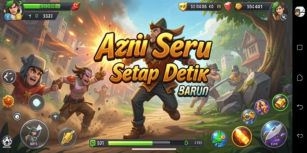 Tangkapan layar menampilkan aksi cepat dan dinamis di BARU01.