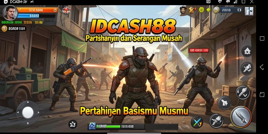 Tampilan gameplay mendebarkan dari IDCASH88 Tower Defense.