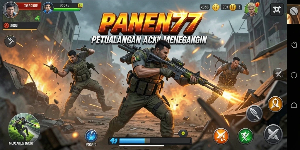 Tampilan gameplay seru dari PANEN77 dengan aksi yang mendebarkan.
