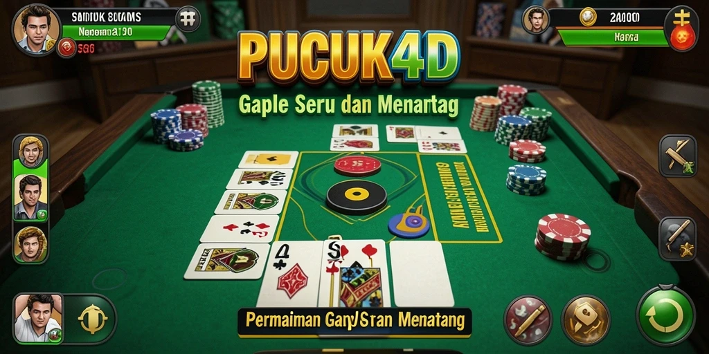 Tampilan gameplay seru dari PUCUK4D saat bermain Gaple.
