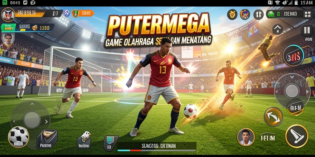 Screenshot gameplay PUTERMEGA menampilkan aksi seru dalam olahraga.