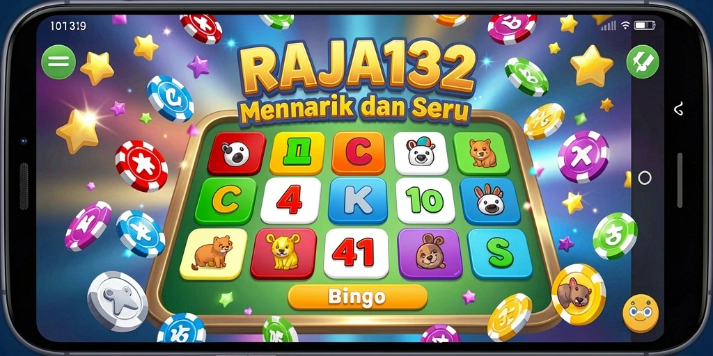 Tampilan menarik dari gameplay Bingo di RAJA132.
