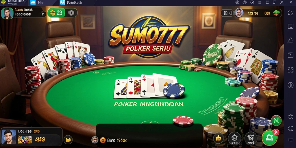 Tampilan menarik dari gameplay poker di SUMO777