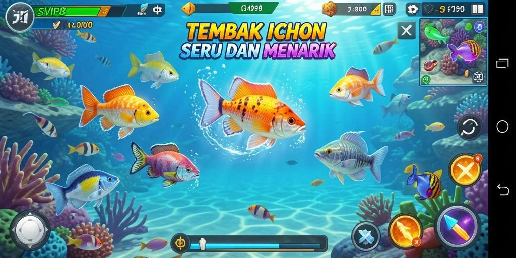 Tampilan gameplay seru Tembak Ikan di SVIP8.