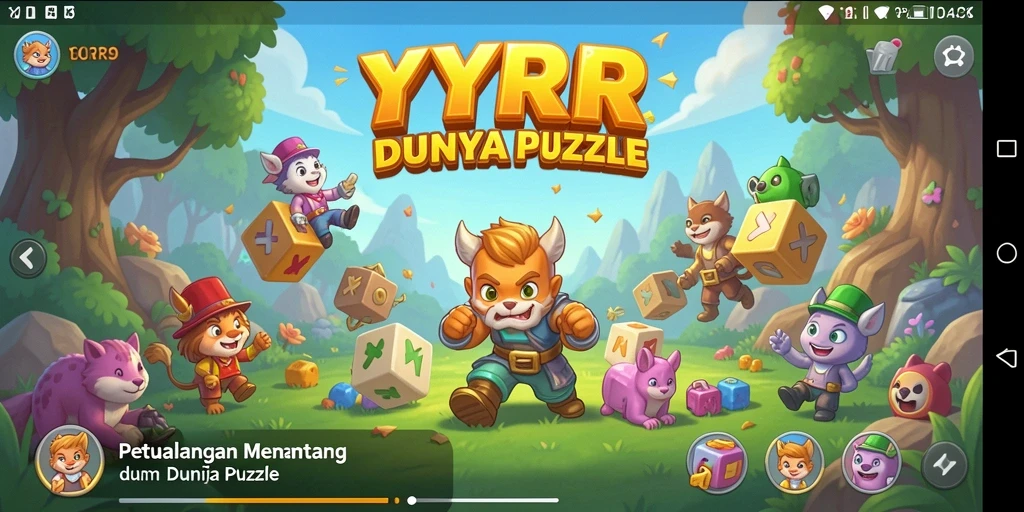 Tampilan gameplay menantang dari game Puzzle YYRR.