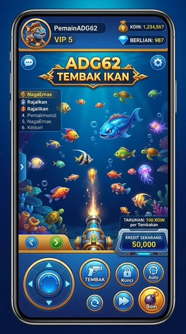 Tampilan utama aplikasi adg62 yang menarik dan mudah dinavigasi.